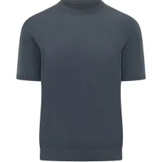 Свитер с короткими рукавами и круглым вырезом