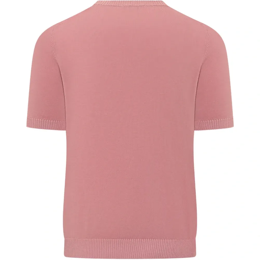 Вязаный свитер с круглым вырезом