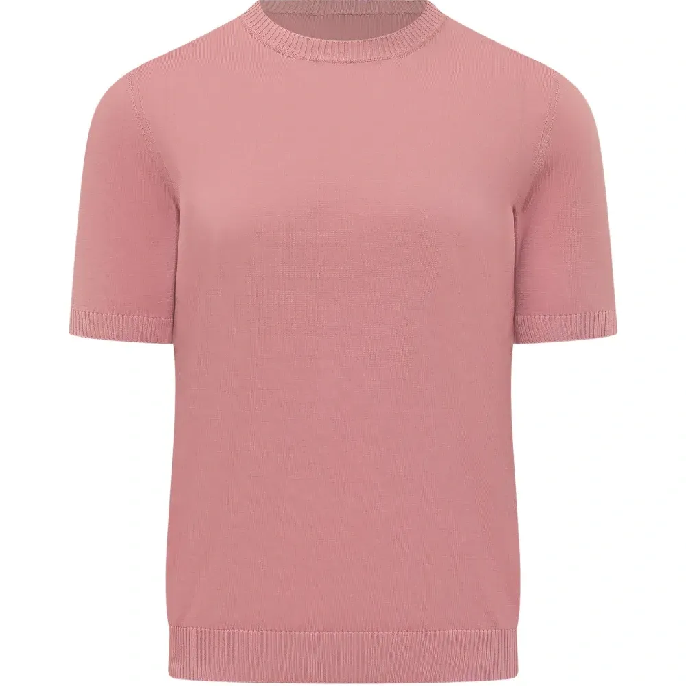 Вязаный свитер с круглым вырезом