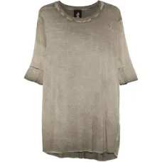 Футболка с ребристыми манжетами