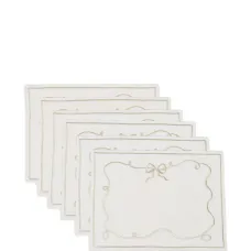 Салфетки с подвеской в виде банта (набор из шести штук)