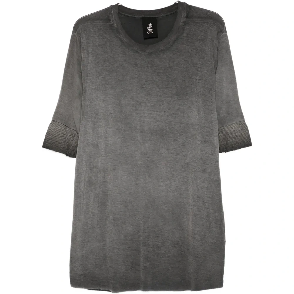 Футболка с короткими рукавами и ребристой фактурой