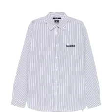 Полосатая фирменная рубашка с длинными рукавами