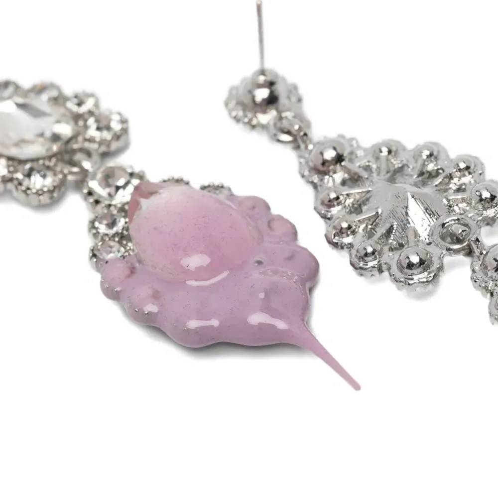 Серьги с кристаллами в покрытии