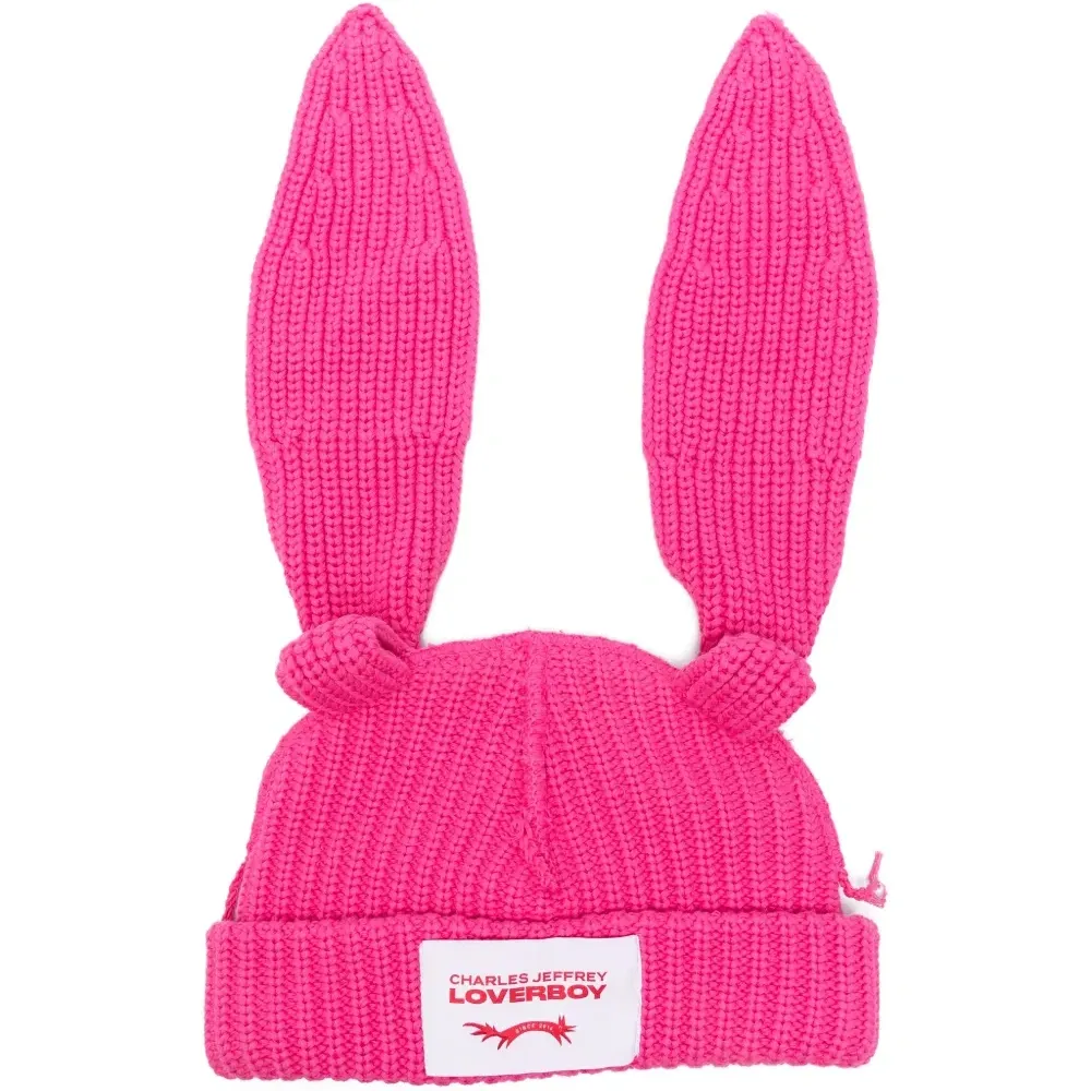 Шапка-бини с ушками кролика