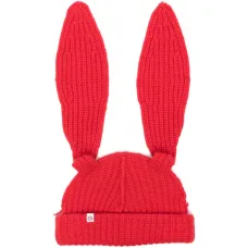 Шапка-бини с заячьими ушками
