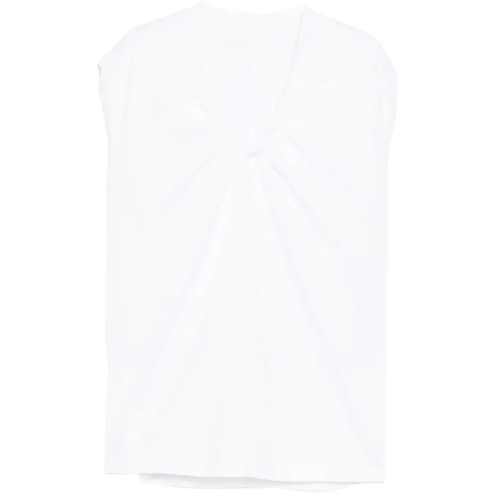 Плиссированная футболка без рукавов