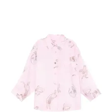 Рубашка свободного кроя с принтом кролика Рубашка свободного кроя с принтом кролика