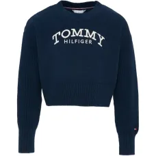 Свитер с круглым вырезом и логотипом Свитер с круглым вырезом и логотипом