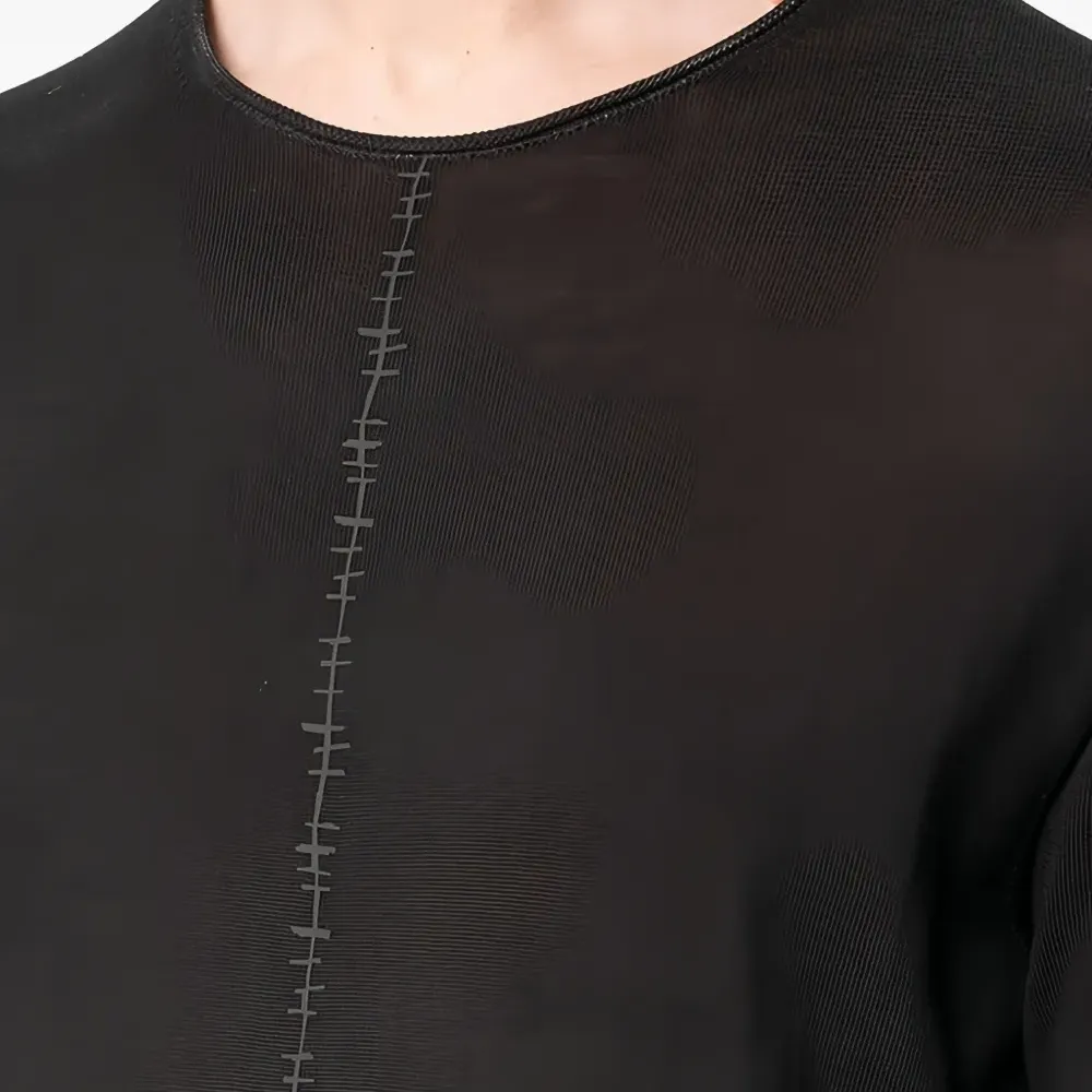 Футболка с трикотажной строчкой