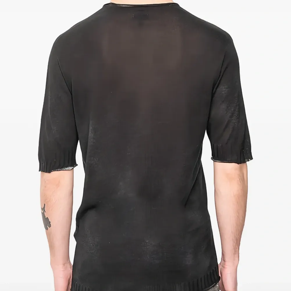 Футболка с трикотажной строчкой