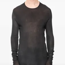 Вязаная футболка с длинными рукавами