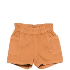 Шорты цвета нуга на эластичном поясе