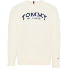 Кабельный вязаный свитер с принтом-логотипом Кабельный вязаный свитер с принтом-логотипом