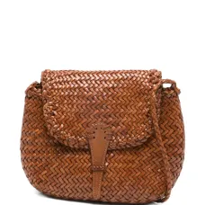 Сумка с плетёным клапаном