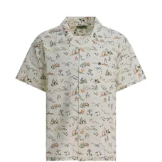 Рубашка с принтом на пуговицах