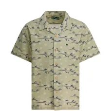 Рубашка с цветочным принтом и карманом