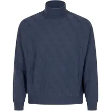 Фактурный свитер с воротником-стойкой Icon