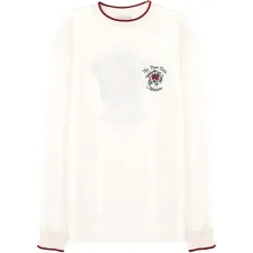 Футболка с длинными рукавами и вышивкой