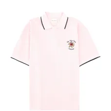 Поло с цветочной вышивкой