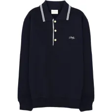 Поло с полосатым воротником