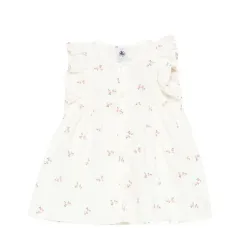 Комплект из платья с цветочным принтом и оборками на рукавах