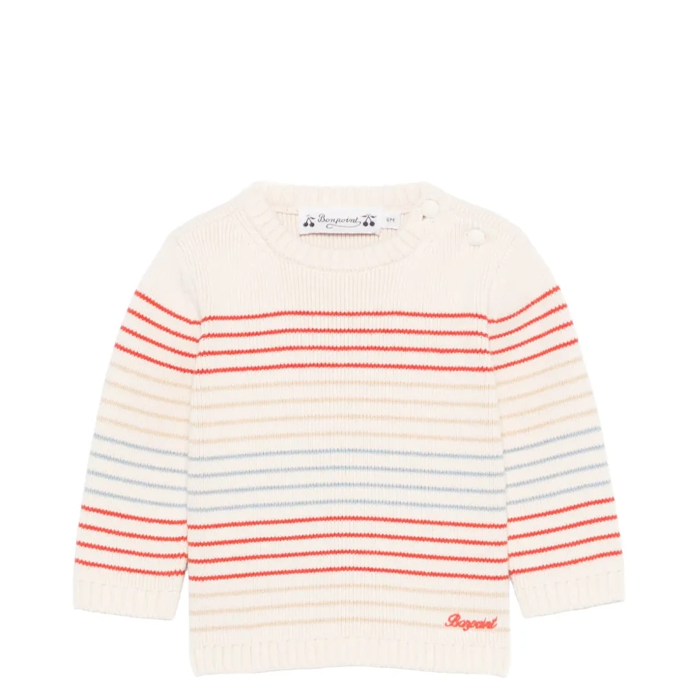 Джемпер в полоску с длинными рукавами