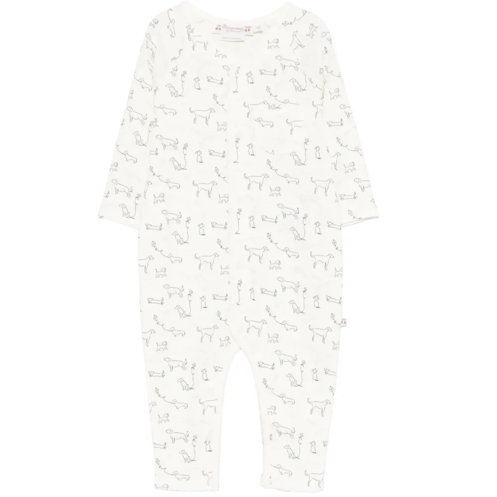 Комбинезон с длинными рукавами и принтом собак