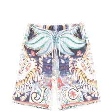 Шорты с графическим принтом и кулиской