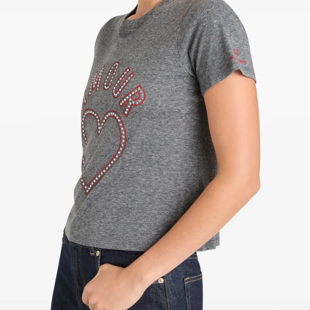 Укороченная футболка Crystal Amour Heart
