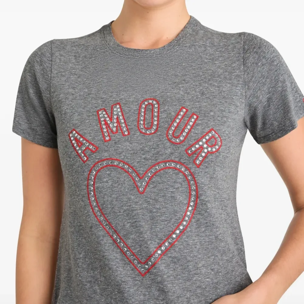 Укороченная футболка Crystal Amour Heart