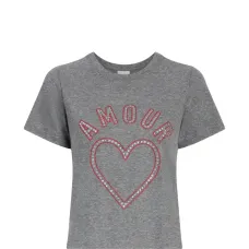 Укороченная футболка Crystal Amour Heart