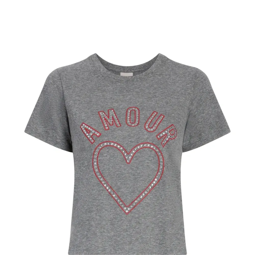 Укороченная футболка Crystal Amour Heart