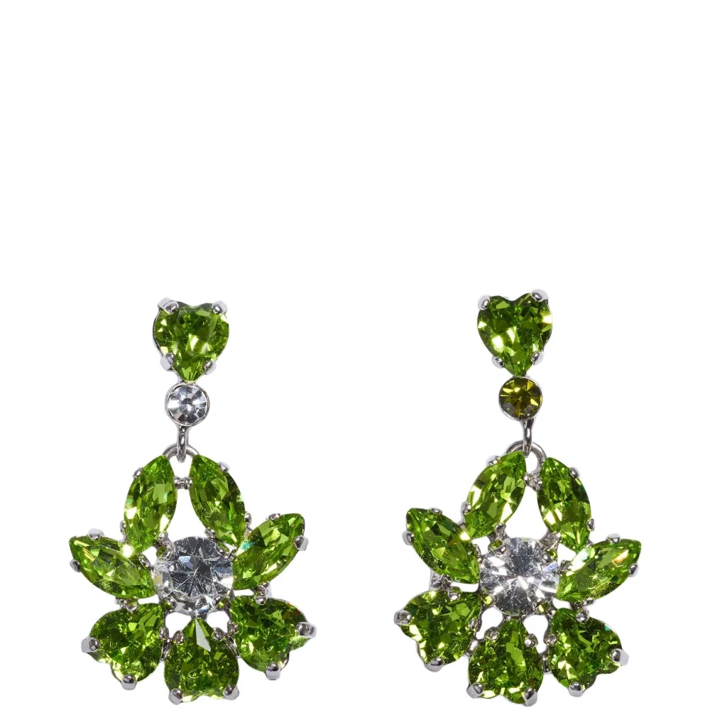 Серьги-подвески Heartbloom с кристаллами