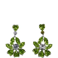 Серьги-подвески Heartbloom с кристаллами