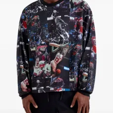 Топ с принтом по всей поверхности и круглым вырезом Топ с принтом по всей поверхности и круглым вырезом