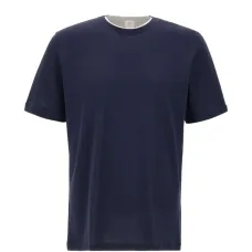 Футболка с двойным слоем и круглым вырезом