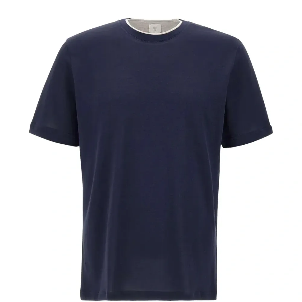 Футболка с двойным слоем и круглым вырезом