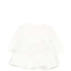 Платье с оборками и длинными рукавами