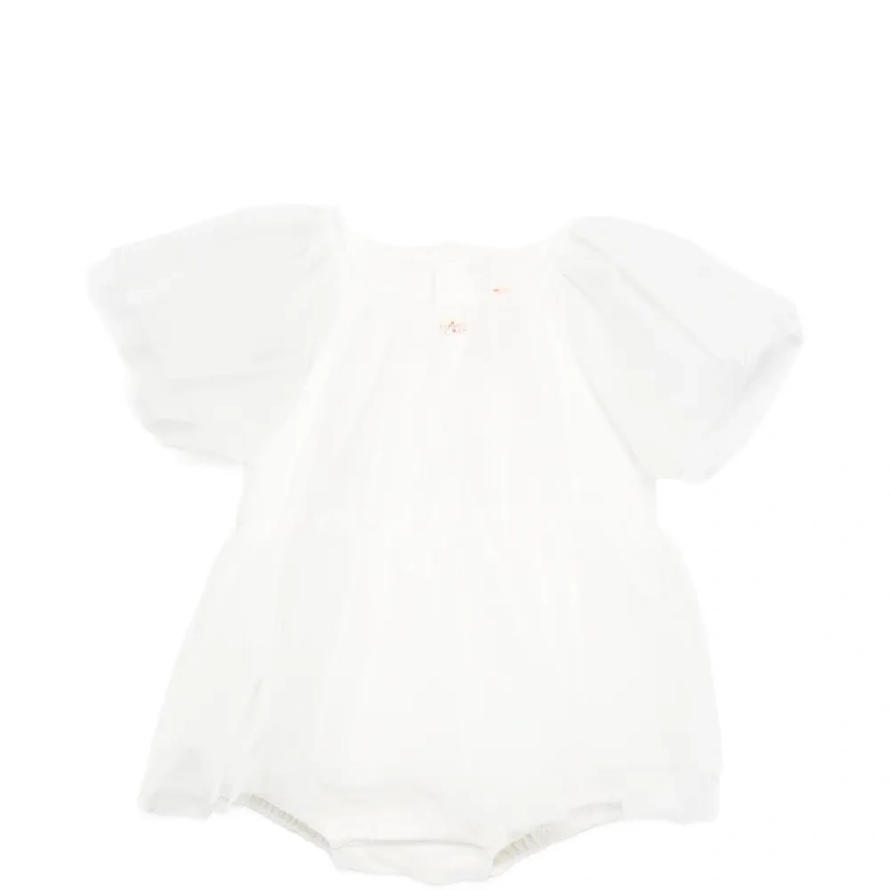 Платье-комбинезон из тюля с короткими рукавами