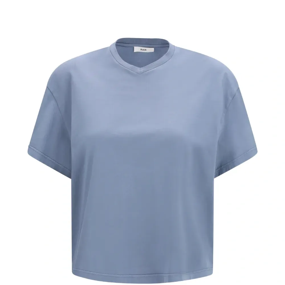 Футболка с V-образным вырезом, короткий рукав