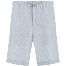 Льняные бермуды с кулиской