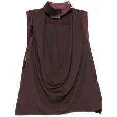 Блузка с воротником-качелькой и пуговицами