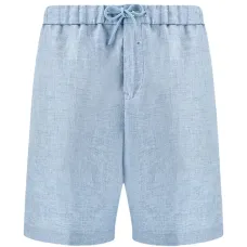 Льняные бермуды с кулиской