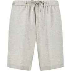 Льняные бермуды с кулиской