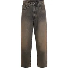 Джинсы свободного кроя с эффектом поношенности 578