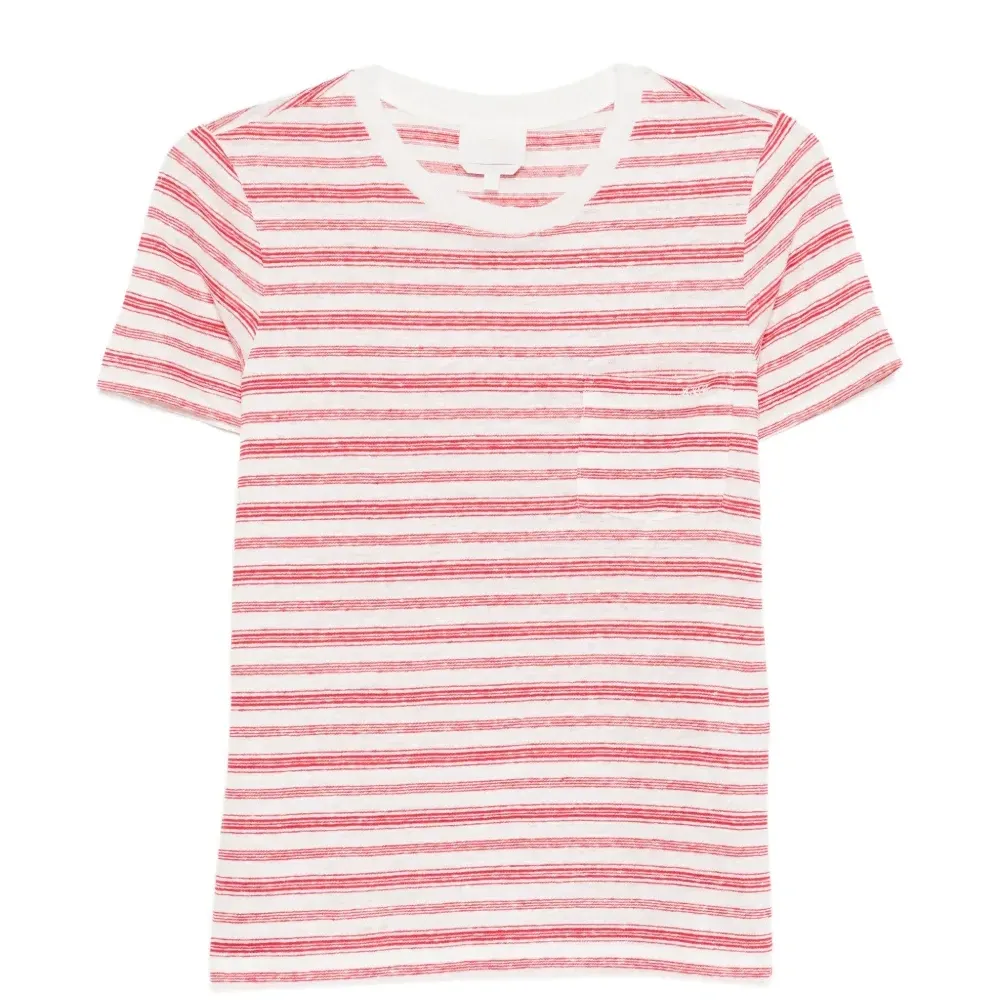 Футболка в полоску с карманом