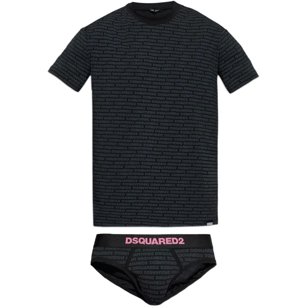 Комплект из футболки с логотипом и боксеров