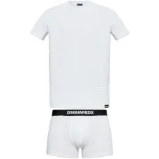 Комплект из футболки и боксеров с принтом-логотипом