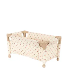 Кукольная кровать с цветочным принтом